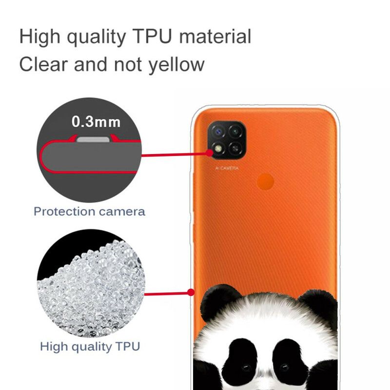 Cover Xiaomi Redmi 9C Transparent Panda