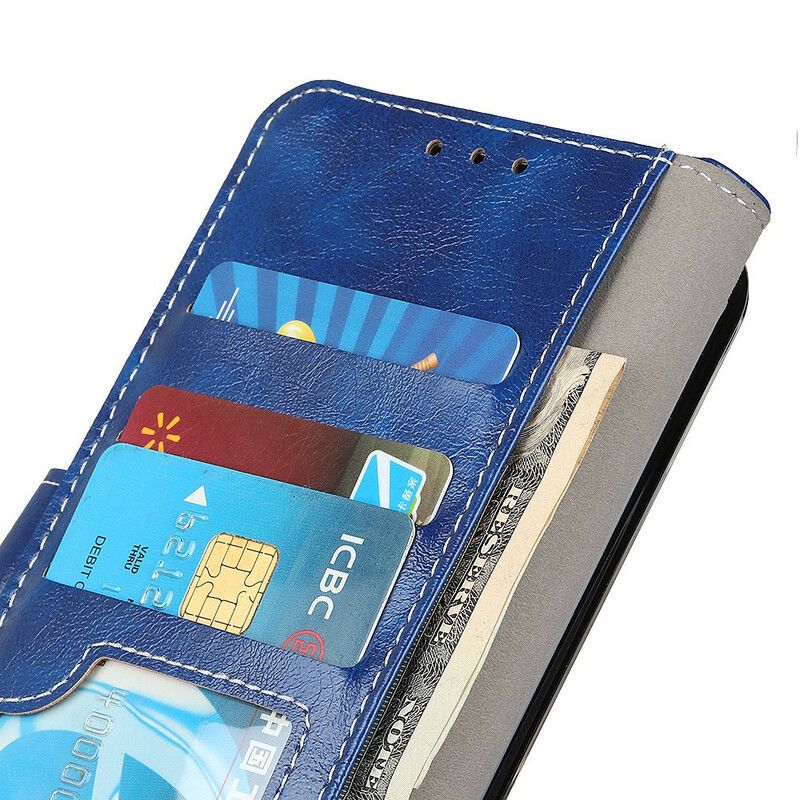 Flip Cover Xiaomi Redmi 9C Blanke Og Synlige Sømme