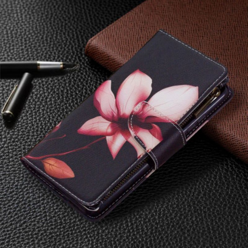 Flip Cover Xiaomi Redmi 9C Blomsterlomme Med Lynlås