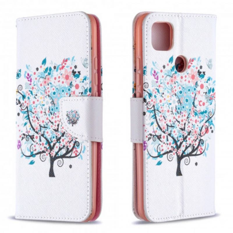 Flip Cover Xiaomi Redmi 9C Blomstret Træ