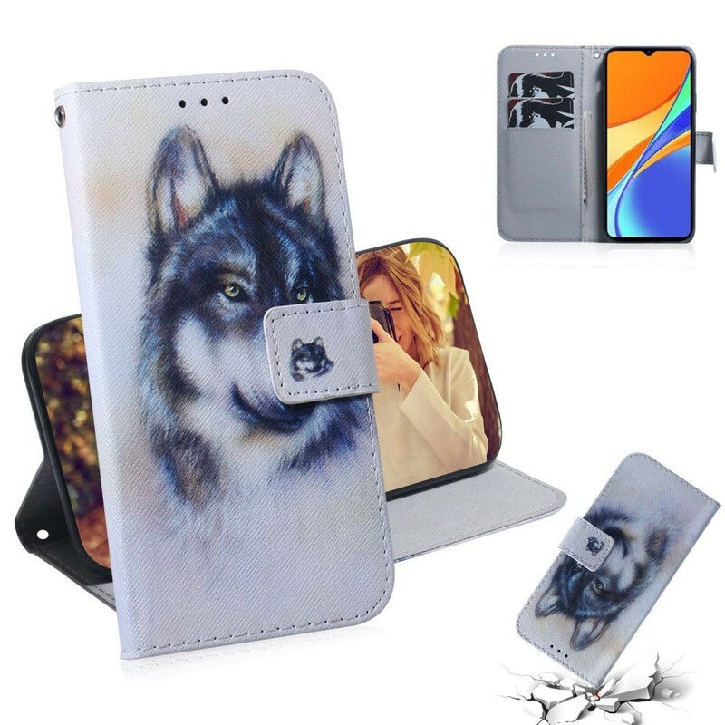 Flip Cover Xiaomi Redmi 9C Hundeblik