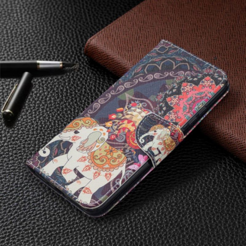 Flip Cover Xiaomi Redmi 9C Indiske Elefanter