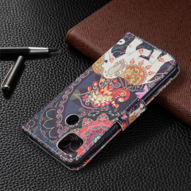 Flip Cover Xiaomi Redmi 9C Indiske Elefanter