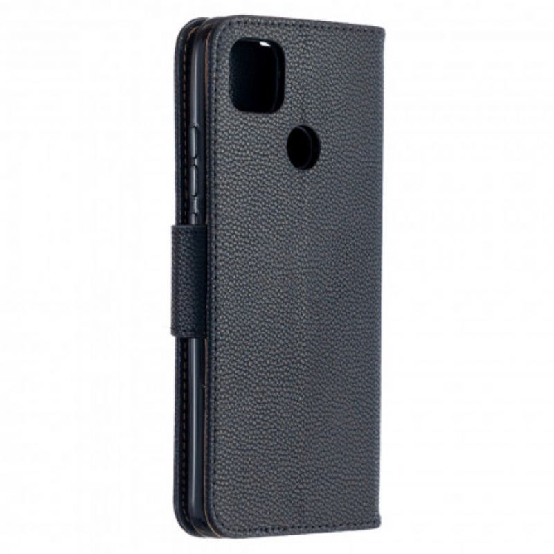 Flip Cover Xiaomi Redmi 9C Læder Cover Litchi Flap Skrå