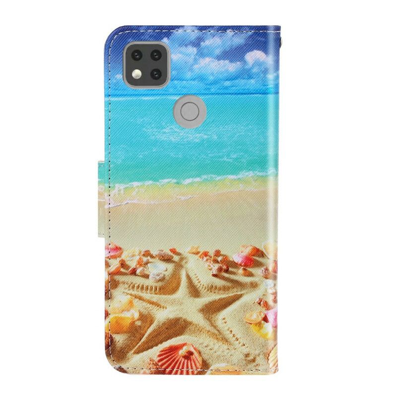 Flip Cover Xiaomi Redmi 9C Med Snor Thong Beach