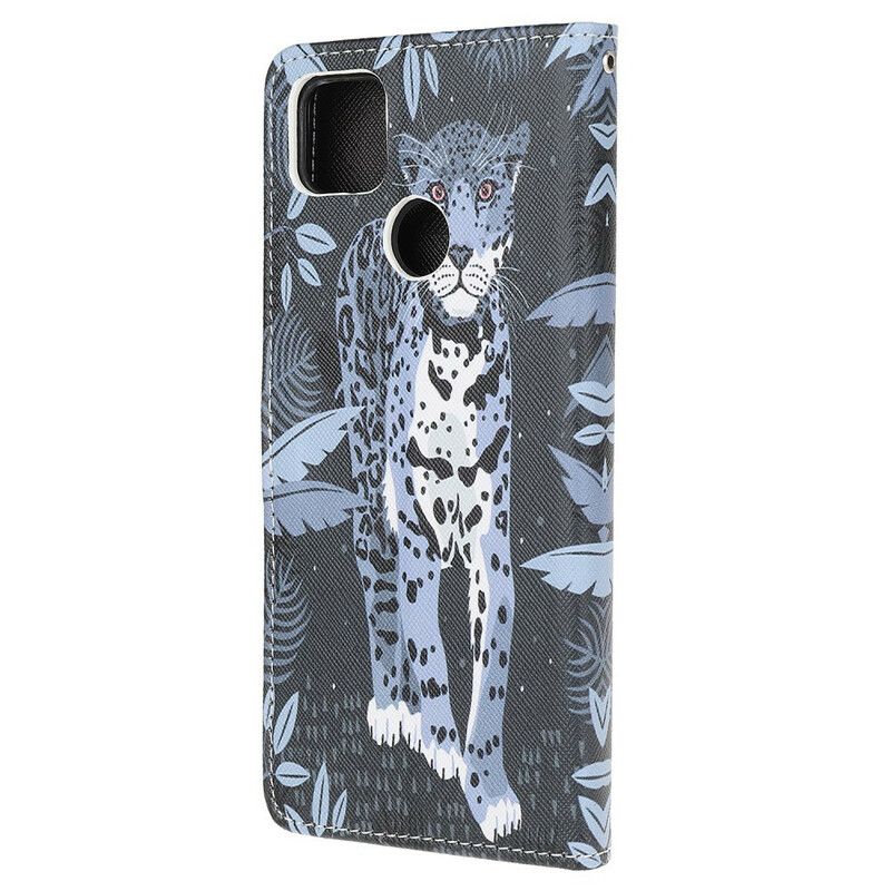 Flip Cover Xiaomi Redmi 9C Med Snor Thong Leopard