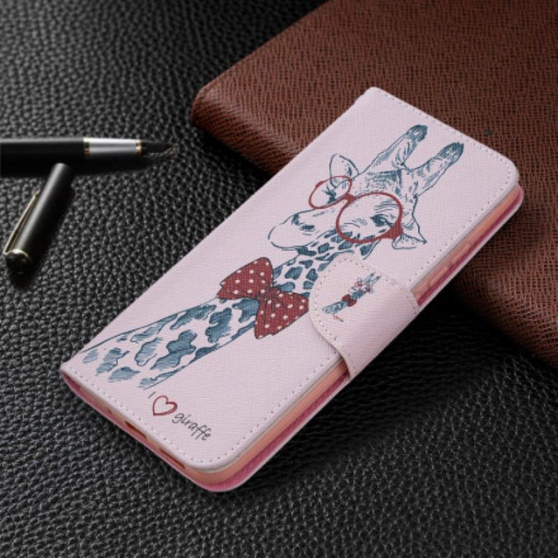 Flip Cover Xiaomi Redmi 9C Nørdet Giraf