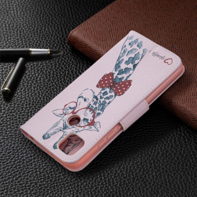 Flip Cover Xiaomi Redmi 9C Nørdet Giraf