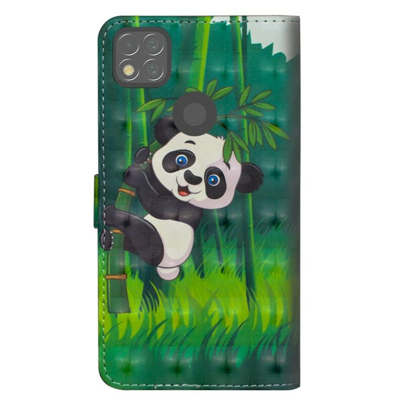 Flip Cover Xiaomi Redmi 9C Panda Og Bambus