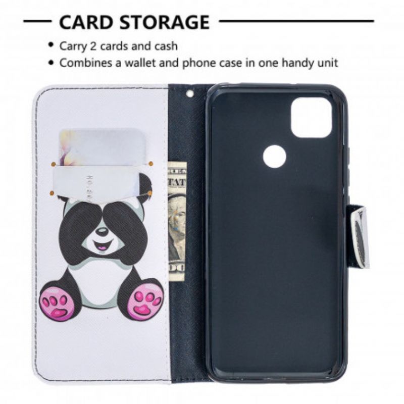 Flip Cover Xiaomi Redmi 9C Panda Sjov