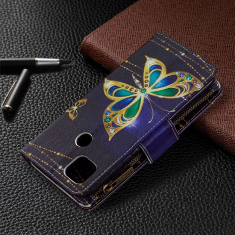 Flip Cover Xiaomi Redmi 9C Sommerfugle Lynlåslomme