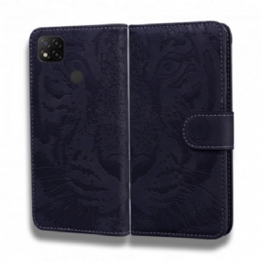 Flip Cover Xiaomi Redmi 9C Tiger Ansigtstryk