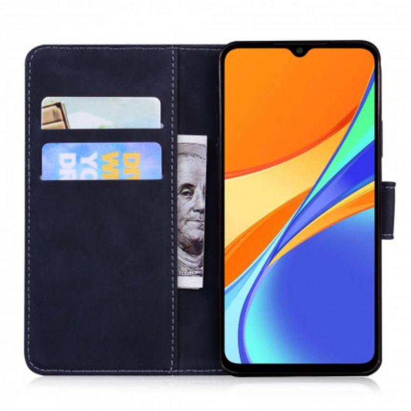 Flip Cover Xiaomi Redmi 9C Tiger Ansigtstryk