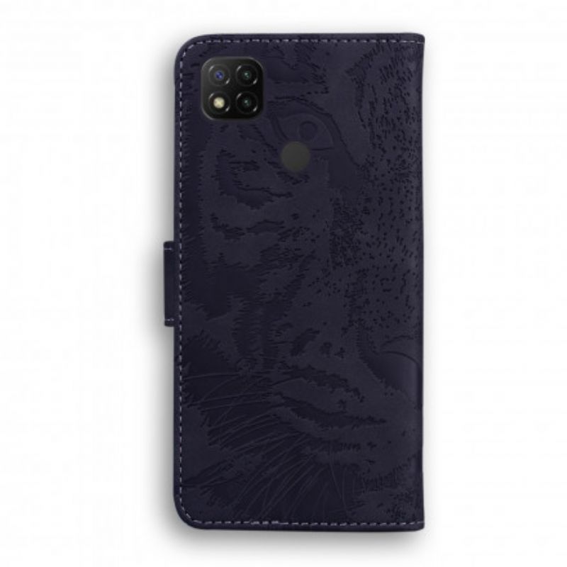 Flip Cover Xiaomi Redmi 9C Tiger Ansigtstryk