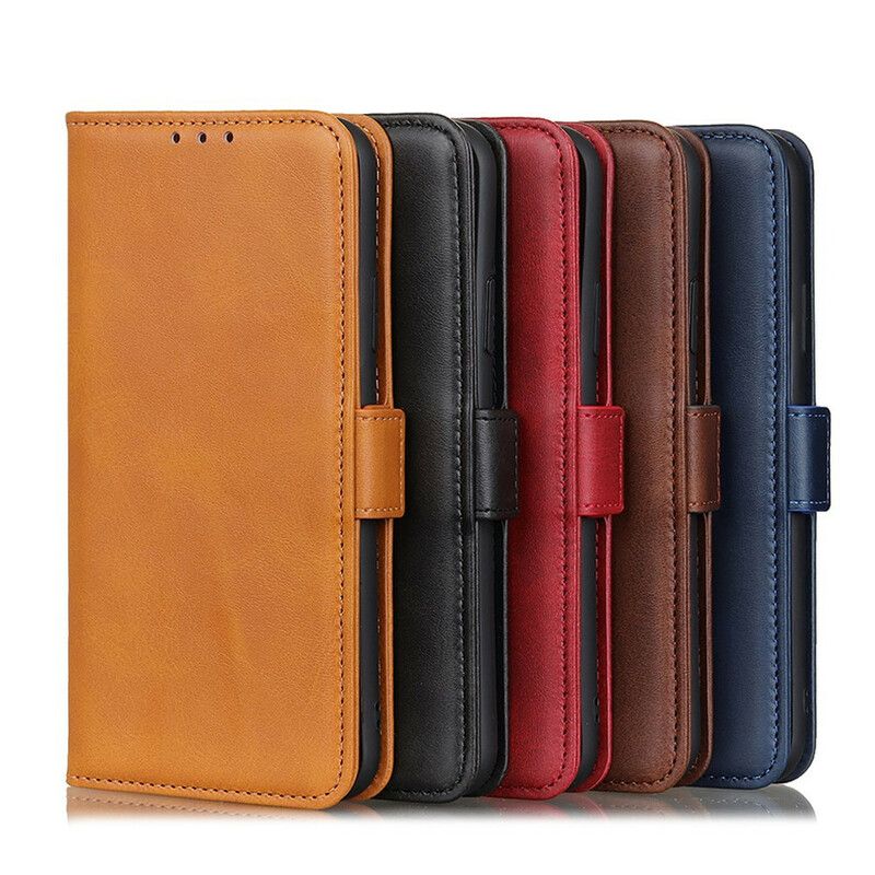 Læder Cover Xiaomi Redmi 9C Flip Cover Dobbeltklap