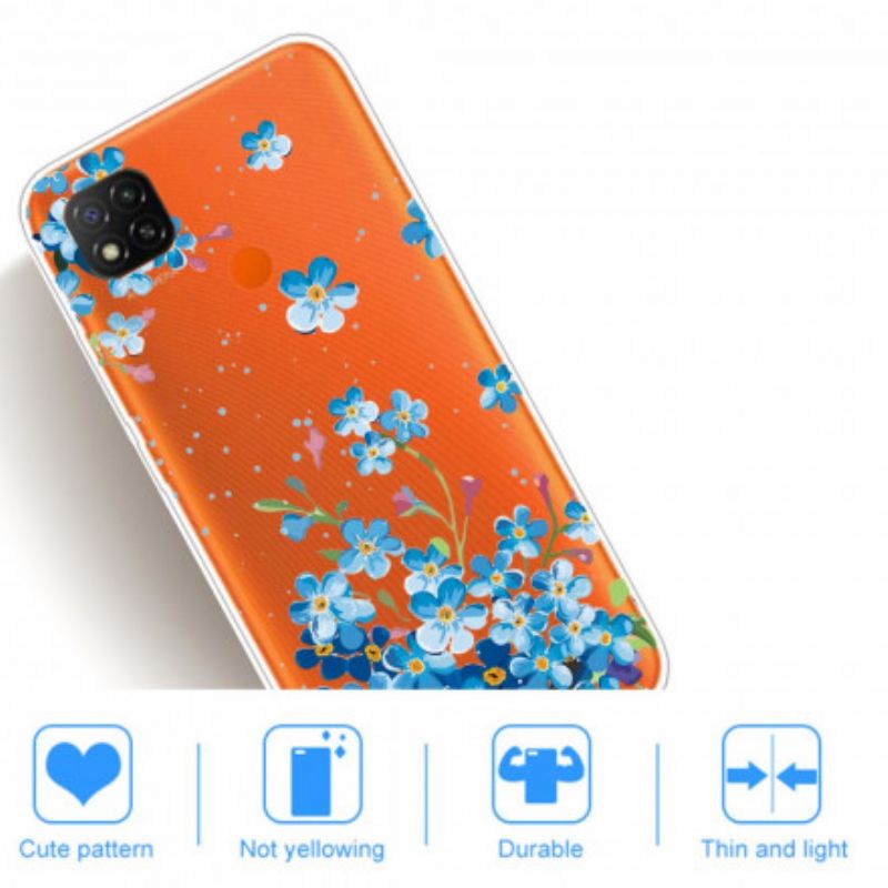 Mobilcover Xiaomi Redmi 9C Buket Blå Blomster