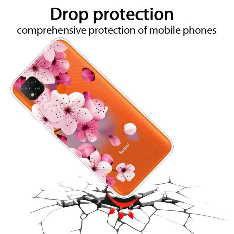 Mobilcover Xiaomi Redmi 9C Premium Blomster