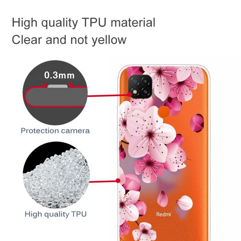 Mobilcover Xiaomi Redmi 9C Premium Blomster