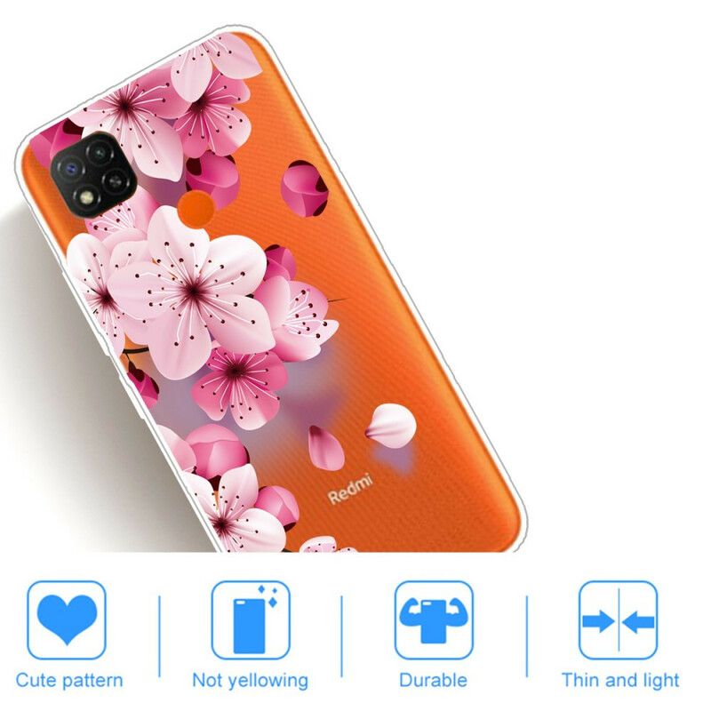 Mobilcover Xiaomi Redmi 9C Premium Blomster