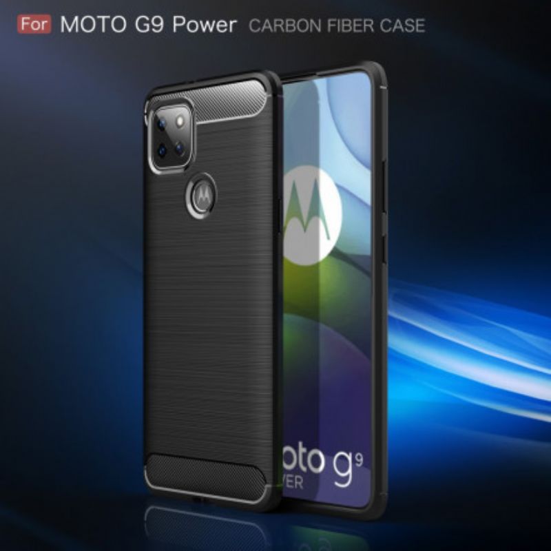 Cover Moto G9 Power Børstet Kulfiber