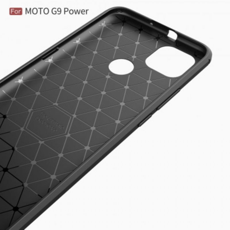 Cover Moto G9 Power Børstet Kulfiber