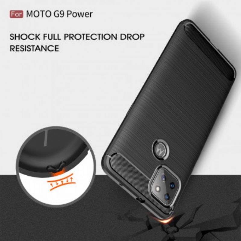 Cover Moto G9 Power Børstet Kulfiber