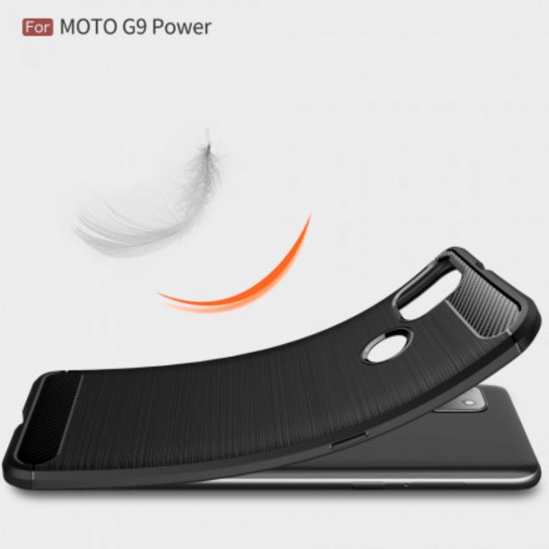 Cover Moto G9 Power Børstet Kulfiber