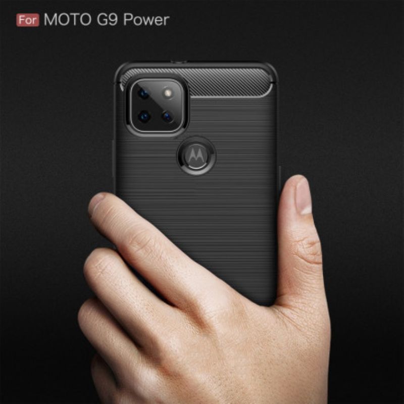 Cover Moto G9 Power Børstet Kulfiber