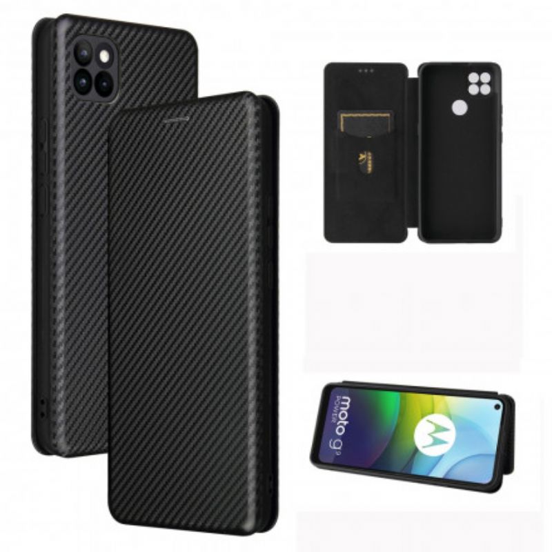 Cover Moto G9 Power Flip Cover Silicone Carbon