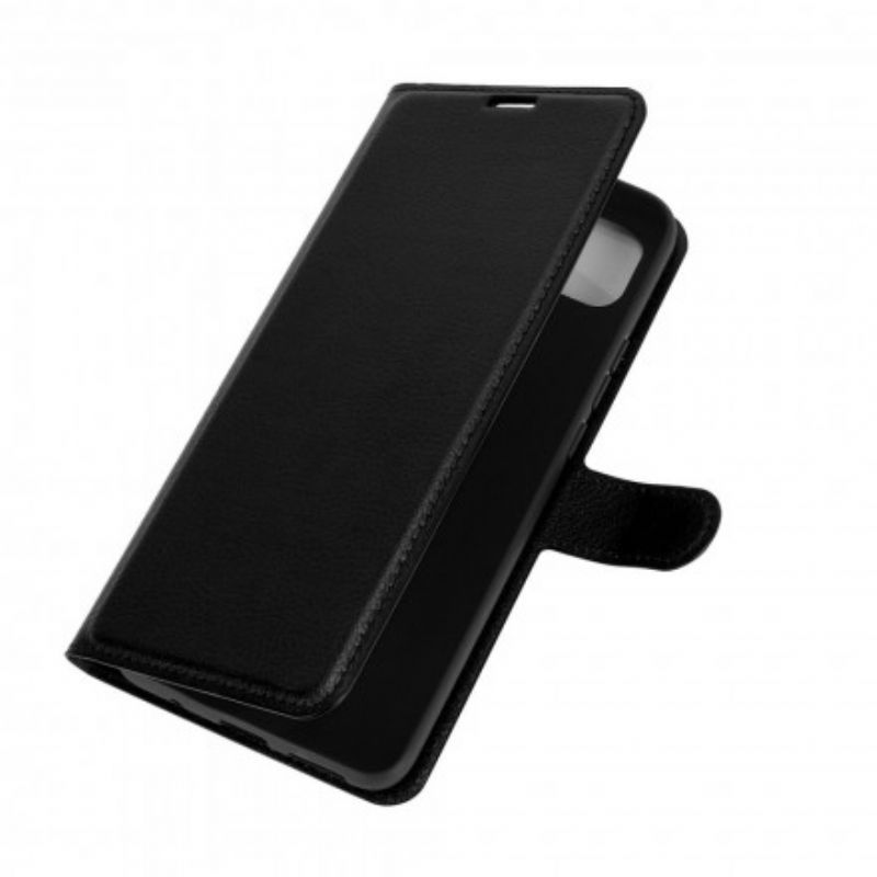 Flip Cover Moto G9 Power Klassisk Litchi-effekt