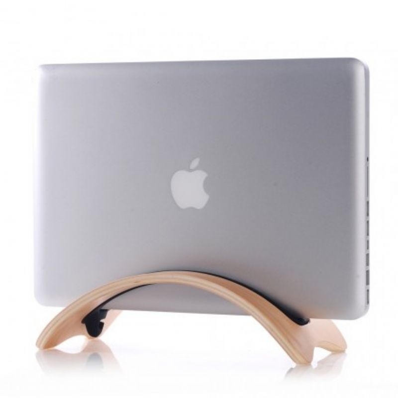 Bookarc Natural Wood Stand Til Macbook