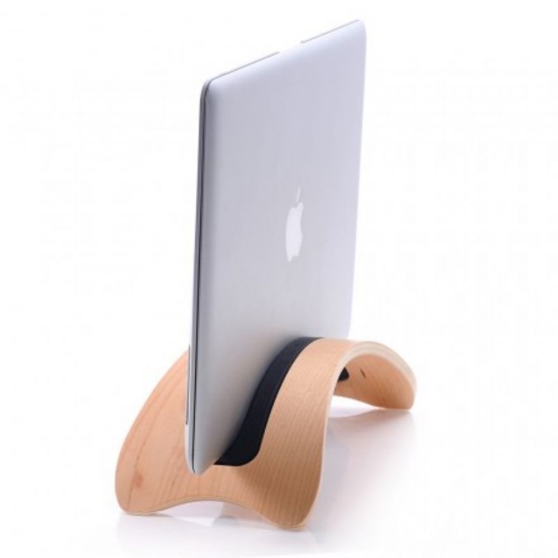 Bookarc Natural Wood Stand Til Macbook