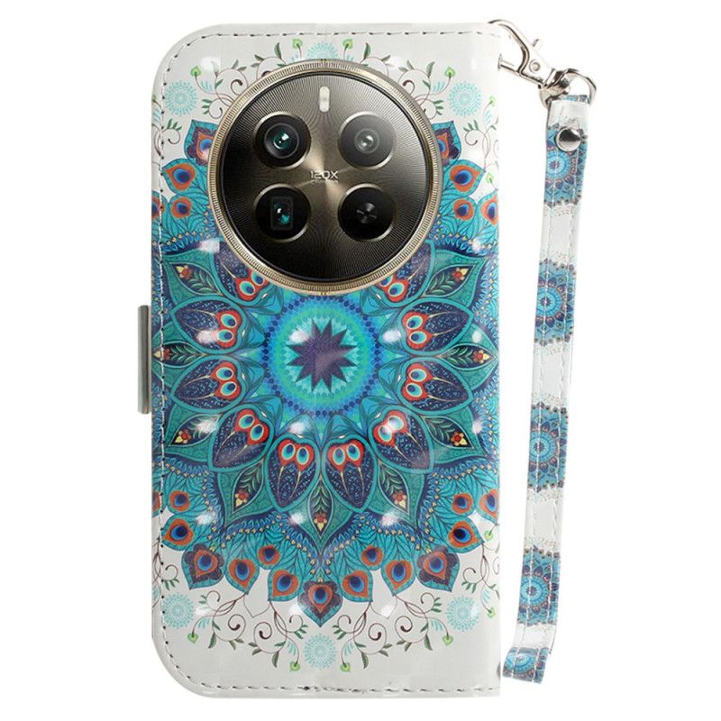 Flip Cover Realme 12 Pro / 12 Pro Plus Grøn Mandala Med Rem