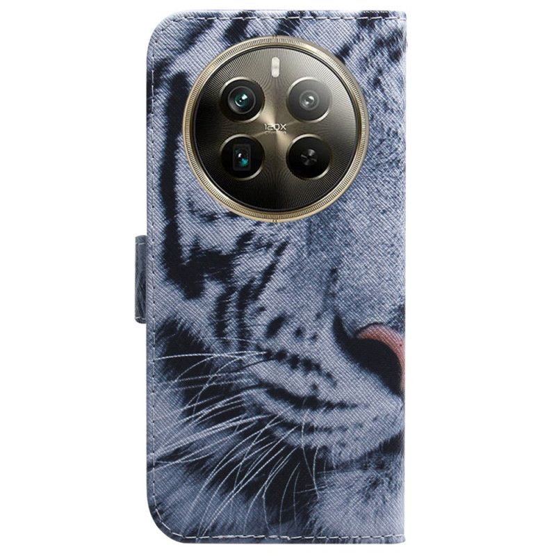 Flip Cover Til Realme 12 Pro / 12 Pro Plus Hvid Tiger