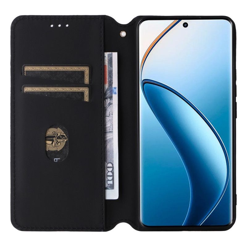 Læder Cover Realme 12 Pro / 12 Pro Plus Telefon Etui 3d Diamantmønster