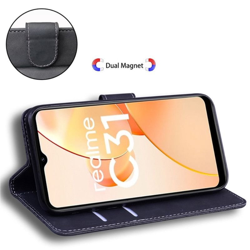 Flip Cover Realme C31 Tiger Ansigtstryk