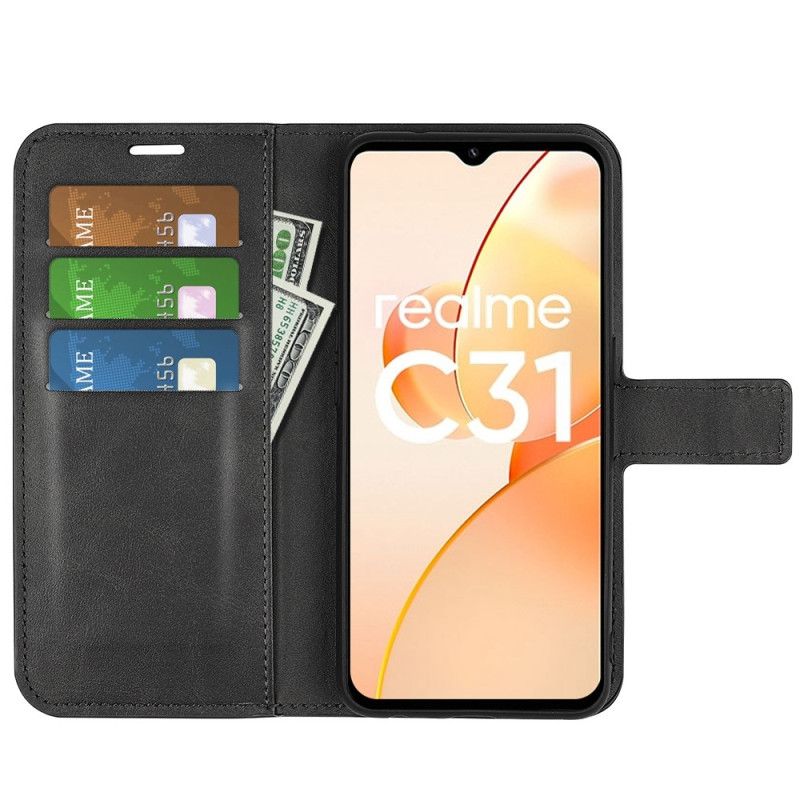 Flip Cover Realme C31 Traditionelt Kunstlæder