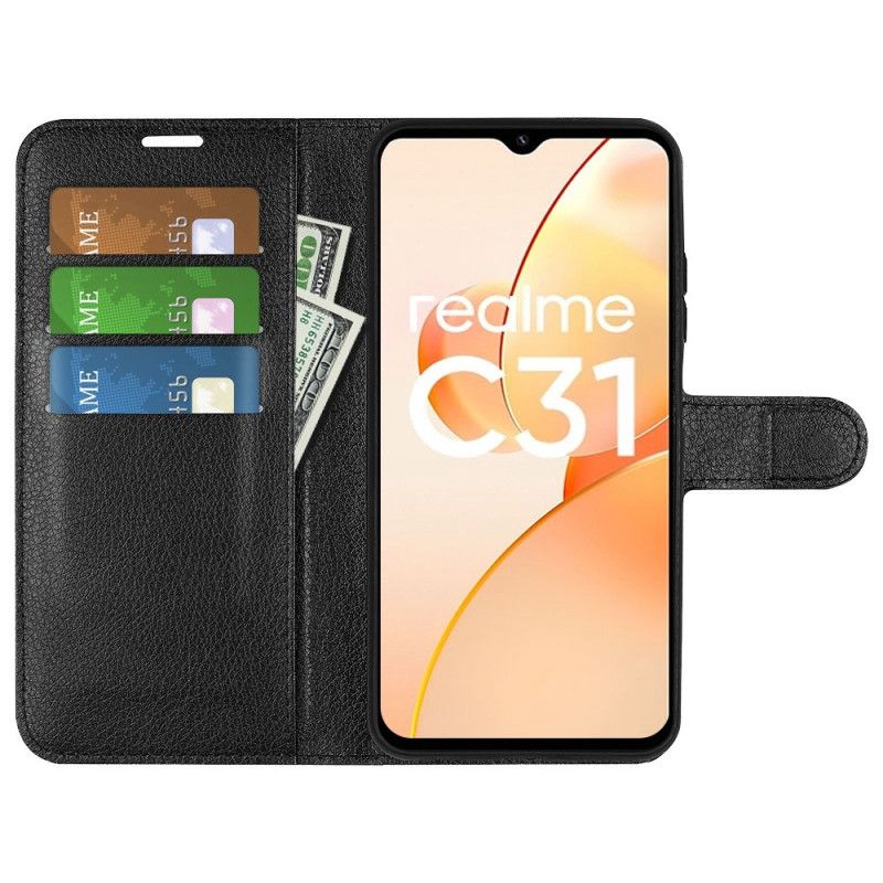 Læder Cover Realme C31 Flashy Imiteret Læder