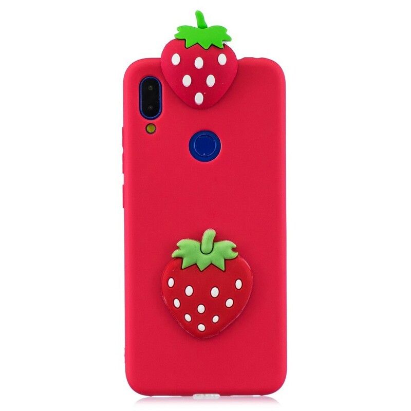 Cover Xiaomi Redmi Note 7 3d Jordbær