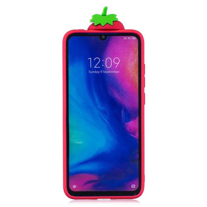 Cover Xiaomi Redmi Note 7 3d Jordbær