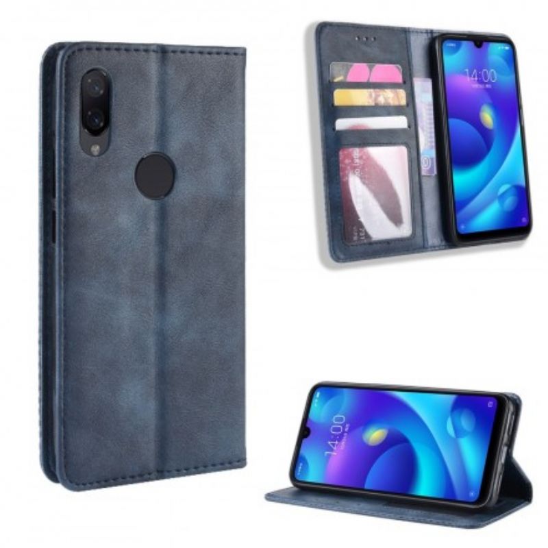 Cover Xiaomi Redmi Note 7 Flip Cover Vintage Stiliseret Lædereffekt