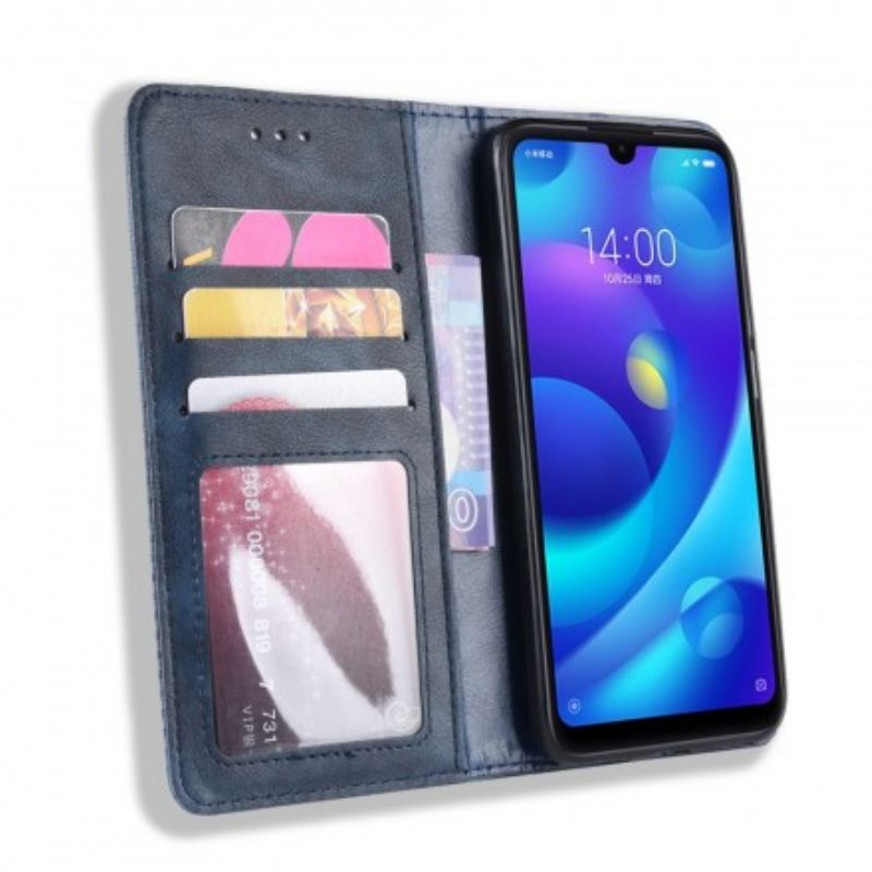 Cover Xiaomi Redmi Note 7 Flip Cover Vintage Stiliseret Lædereffekt