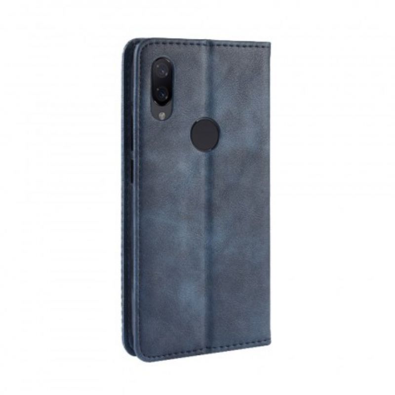 Cover Xiaomi Redmi Note 7 Flip Cover Vintage Stiliseret Lædereffekt