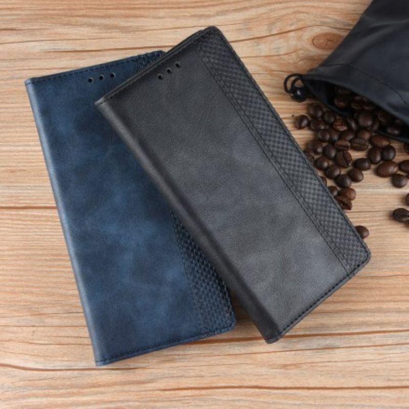 Cover Xiaomi Redmi Note 7 Flip Cover Vintage Stiliseret Lædereffekt