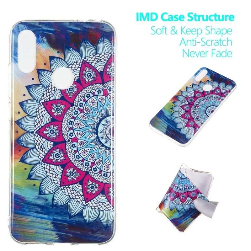 Cover Xiaomi Redmi Note 7 Fluorescerende Farverig Mandala