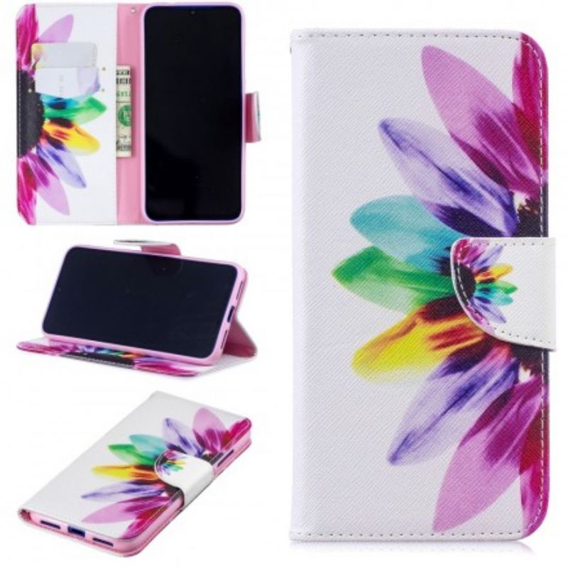 Flip Cover Xiaomi Redmi Note 7 Akvarelblomst