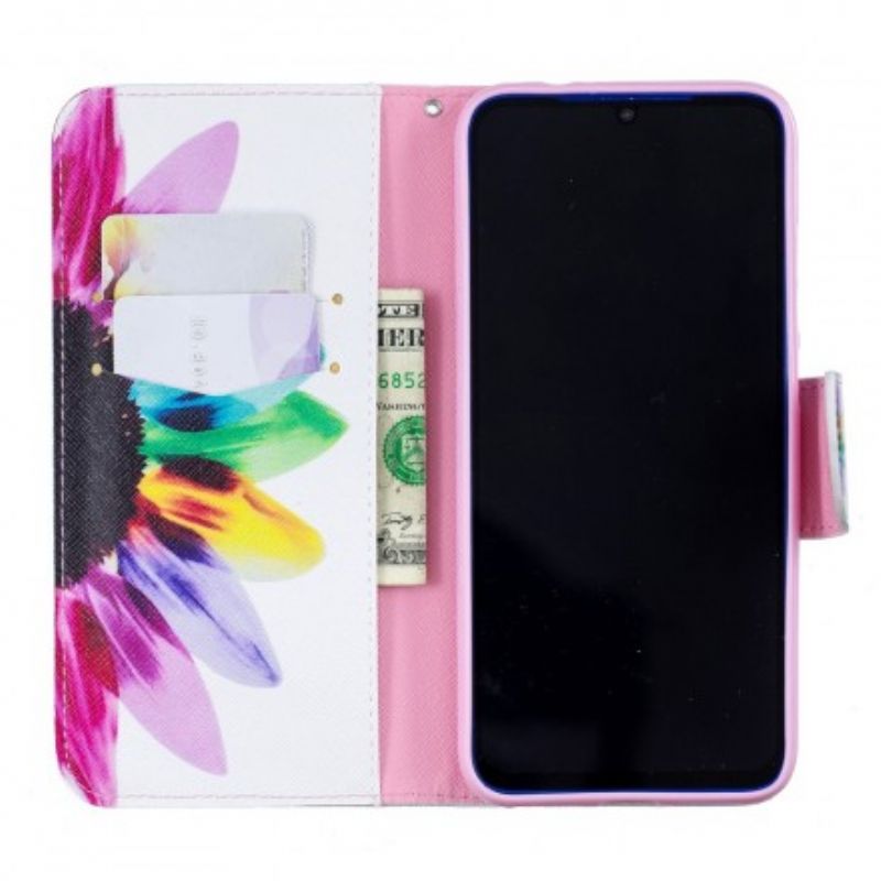 Flip Cover Xiaomi Redmi Note 7 Akvarelblomst