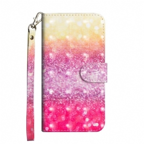 Flip Cover Xiaomi Redmi Note 7 Magenta Glitter Gradient