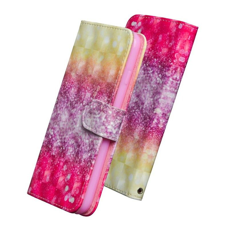 Flip Cover Xiaomi Redmi Note 7 Magenta Glitter Gradient