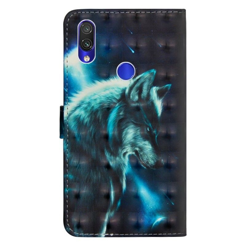 Flip Cover Xiaomi Redmi Note 7 Majestætisk Ulv